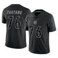 P.Steelers #76 Troy Fautanu Player Black Reflective Limited Home Game BALCE Stitched Jerseys
