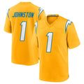 LA.Chargers #1 Quentin Johnston Player Gold Home Game BALCE Stitched Jerseys