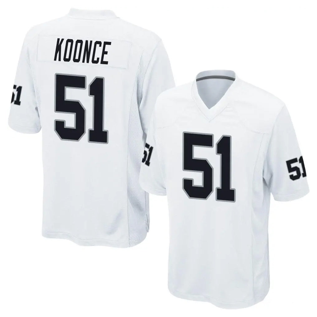 LV.Raiders #51 Malcolm Koonce Player White Home Game BALCE Stitched Jerseys