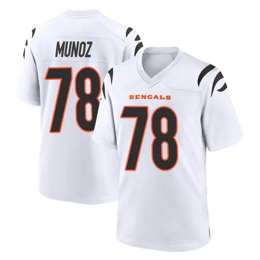 C.Bengals #78 Anthony Munoz Player White Home Game BALCE Stitched Jerseys