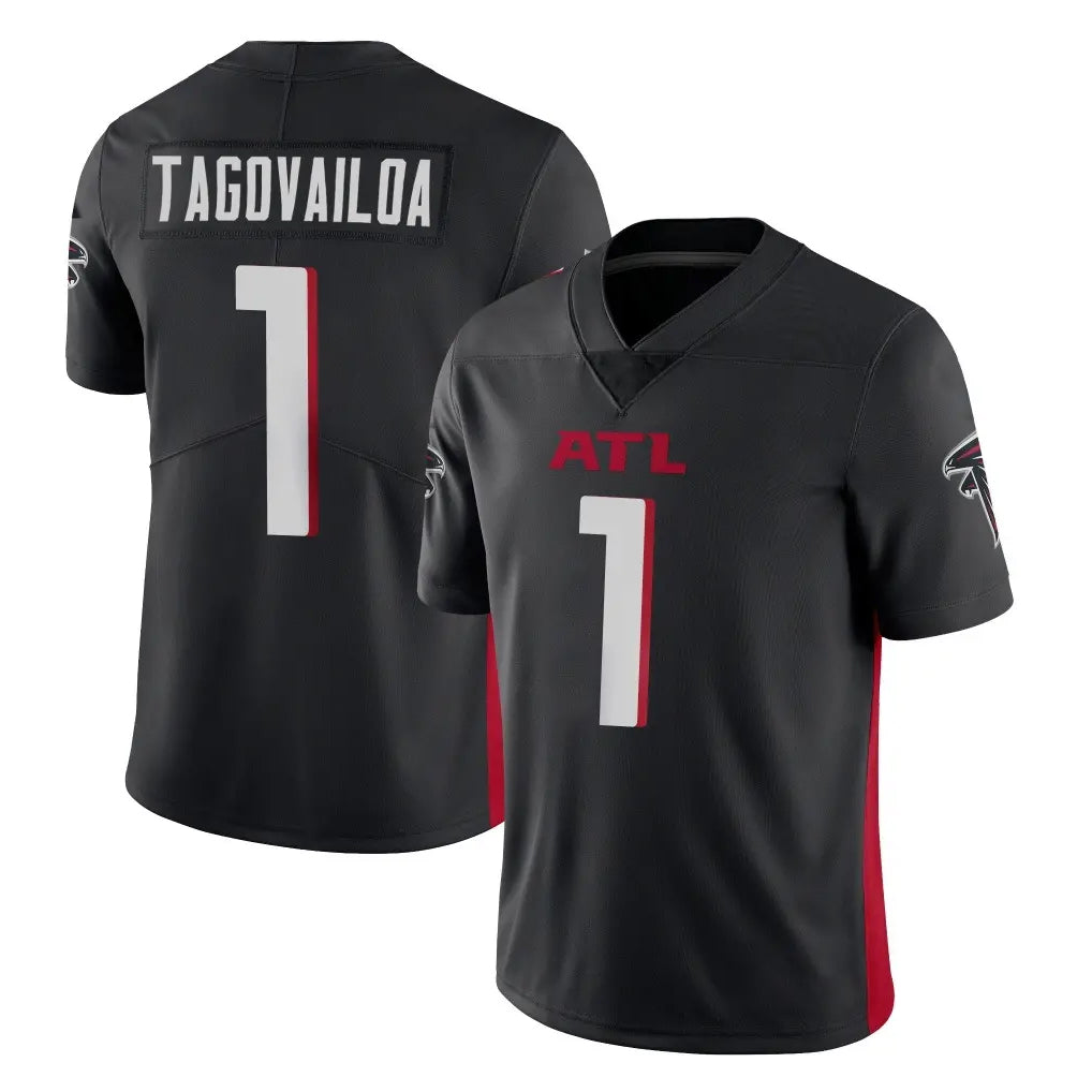 A.Falcons #1 Tua Tagovailoa Player Black Vapor Untouchable Limited Home Game BALCE Stitched Jerseys
