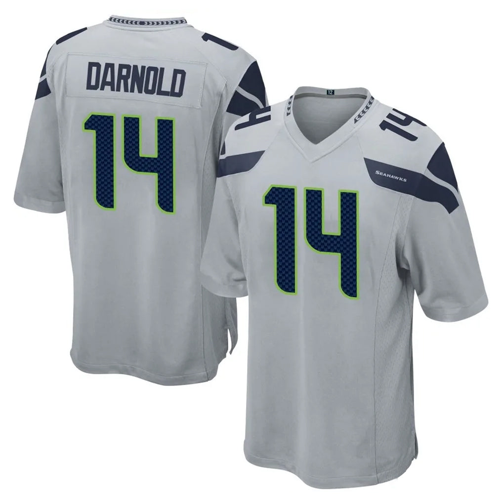 S.Seahawks #14 Sam Darnold Player Gray Home Game BALCE Stitched Jerseys