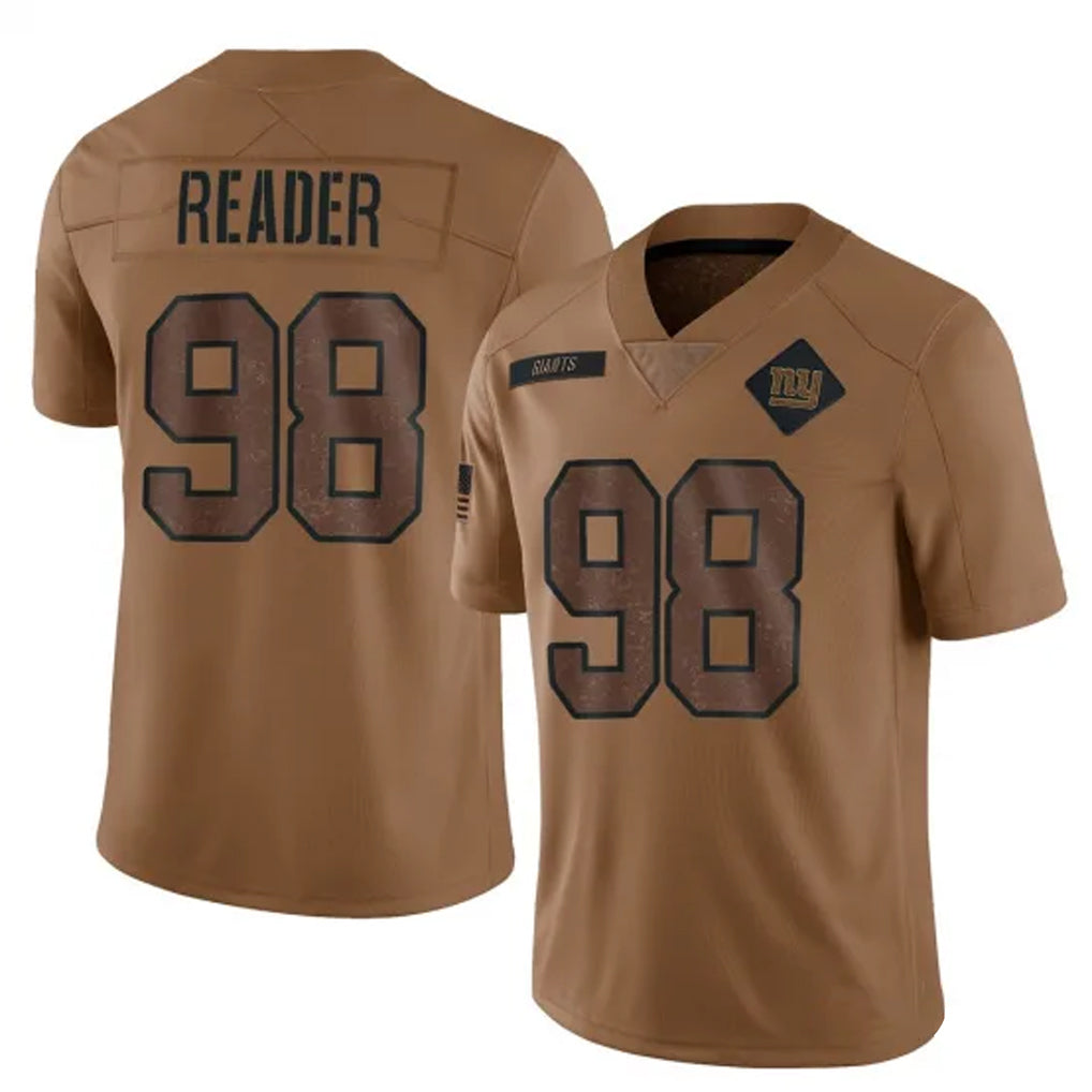 NY.Giants #98 DJ Reader Player Brown Salute To Service Limited BALCE Stitched Jerseys