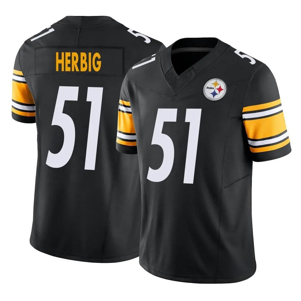 P.Steelers #51 Nick Herbig Player Black Limited Vapor F.U.S.E. Home Game BALCE Stitched Jerseys