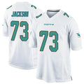 M.Dolphins #73 Austin Jackson Player White Home Game BALCE Stitched Jerseys