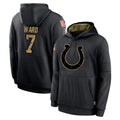 IN.Colts #7 Charvarius Ward Sr. Player Black Salute to Service Hoodies Limited Game BALCE Stitched Jerseys