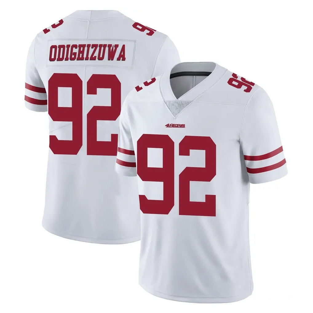 SF.49ers #92 Osa Odighizuwa Player White Limited Vapor Untouchable Home Game BALCE Stitched Jerseys