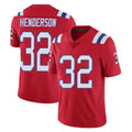 NE.Patriots #32 TreVeyon Henderson Player Red Vapor Untouchable Home Game BALCE Stitched Jerseys