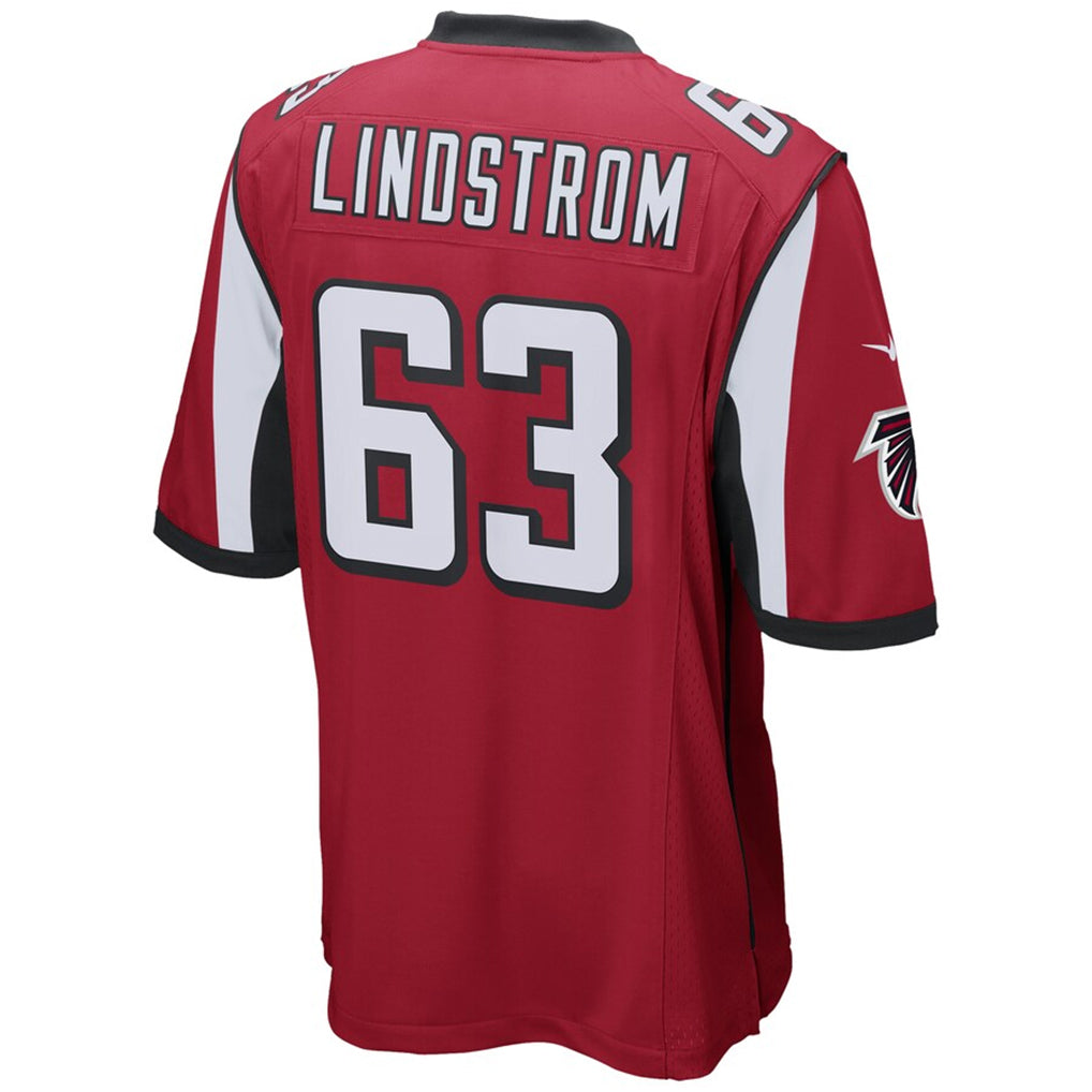 A.Falcons #63 Chris Lindstrom Player Red Replica Game BALCE Stitched Jerseys