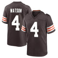 C.Browns #4 Deshaun Watson Player Brown Home Game BALCE Stitched Jerseys