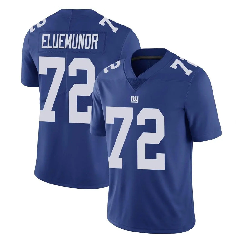 NY.Giants #72 Jermaine Eluemunor Player Royal Limited Vapor Untouchable Home Game BALCE Stitched Jerseys