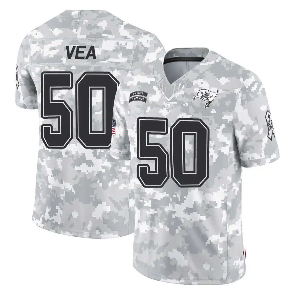TB.Buccaneers #50 Vita Vea Player Arctic Camo Limited Salute To Service Home Game BALCE Stitched Jerseys