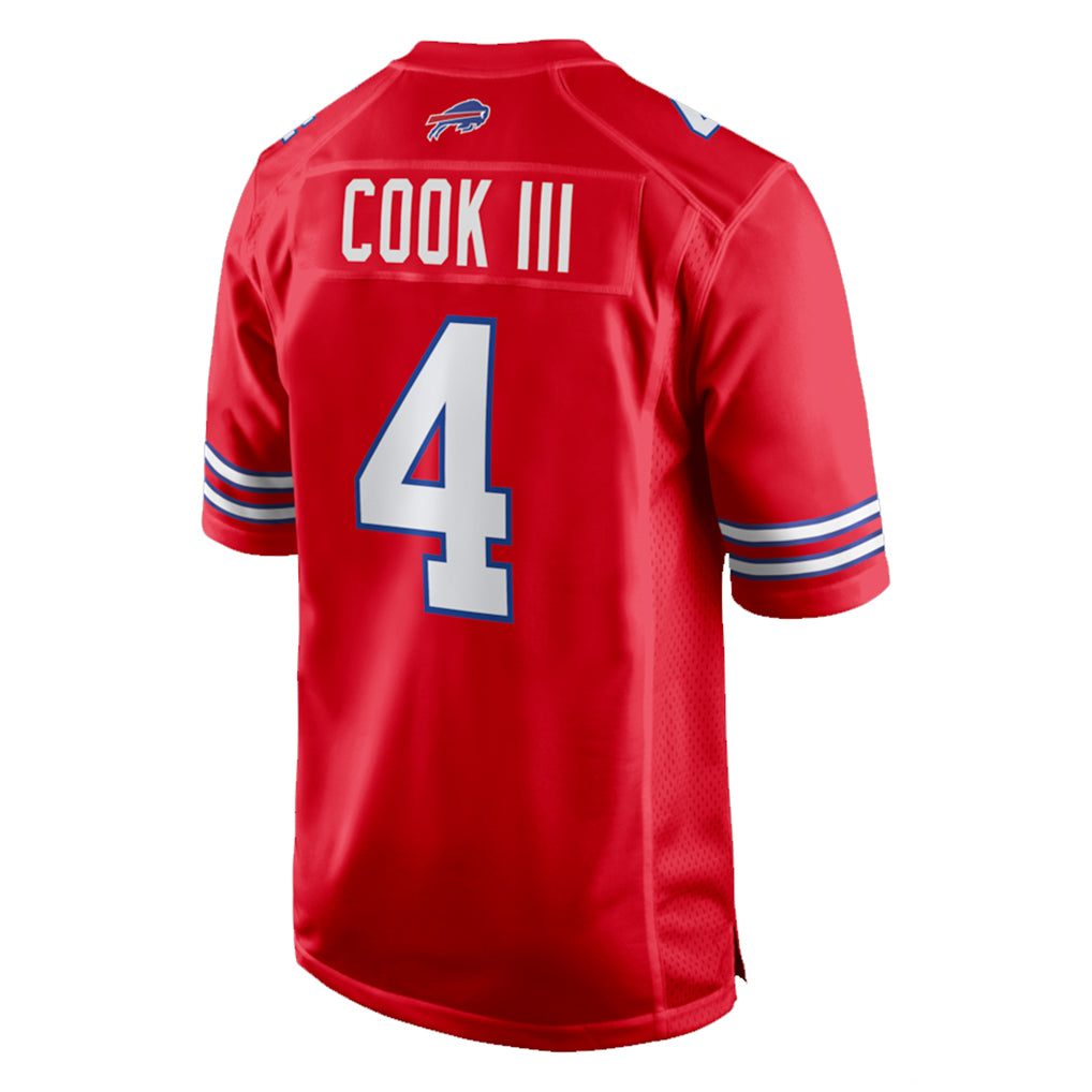 B.Bills #4 James Cook III Player Red Home Game BALCE Stitched Jerseys