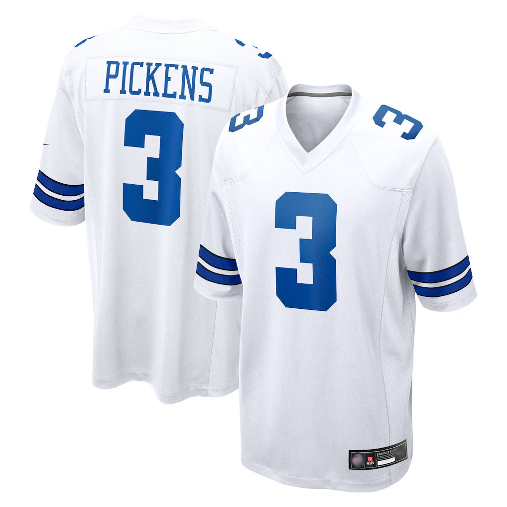 D.Cowboys #3 George Pickens Player White Home Game BALCE Stitched Jerseys