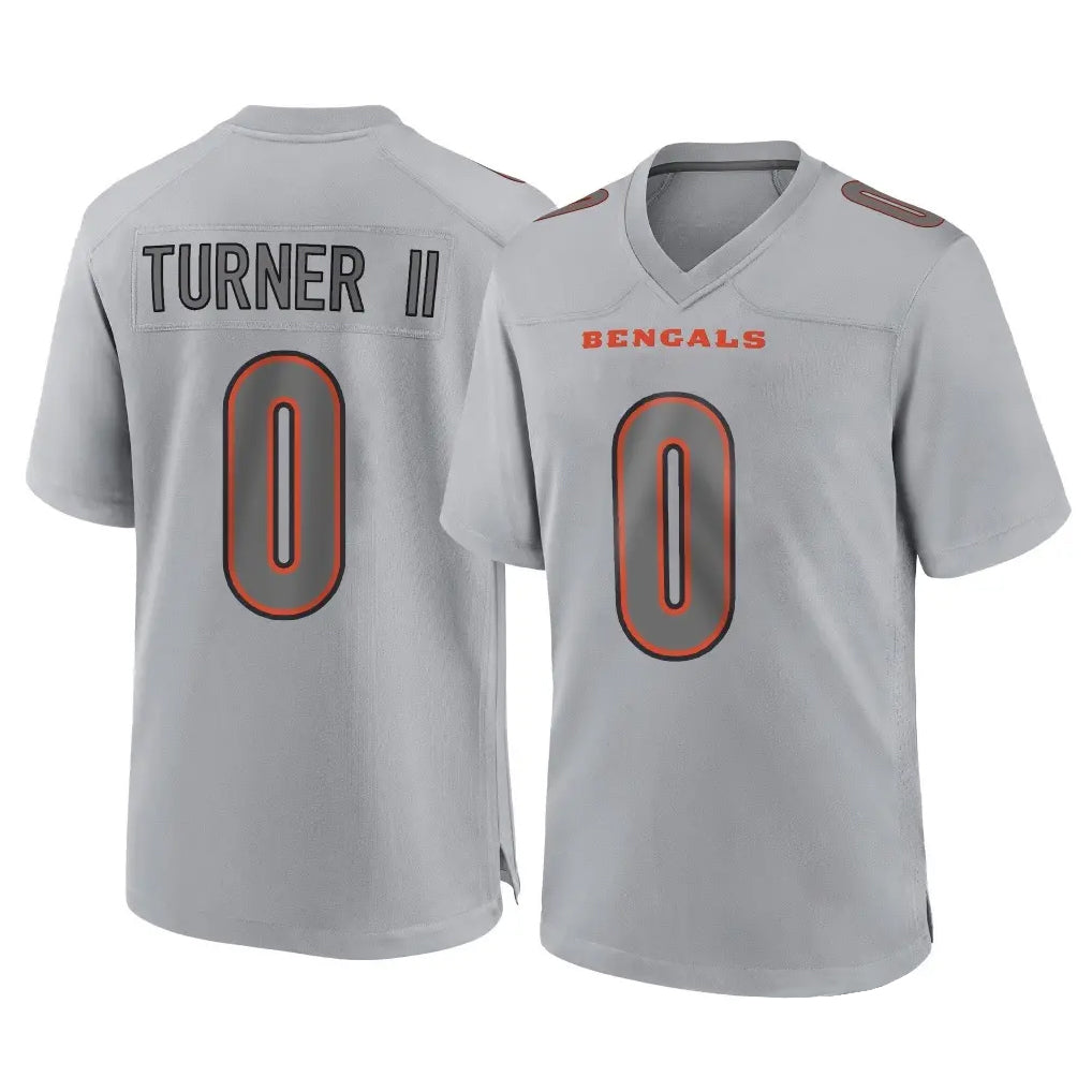 C.Bengals #0 DJ Turner II Player Gray Atmosphere Fashion Game BALCE Stitched Jerseys