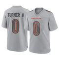 C.Bengals #0 DJ Turner II Player Gray Atmosphere Fashion Game BALCE Stitched Jerseys
