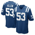 IN.Colts #53 CJ Allen Player Royal Home Game BALCE Stitched Jerseys
