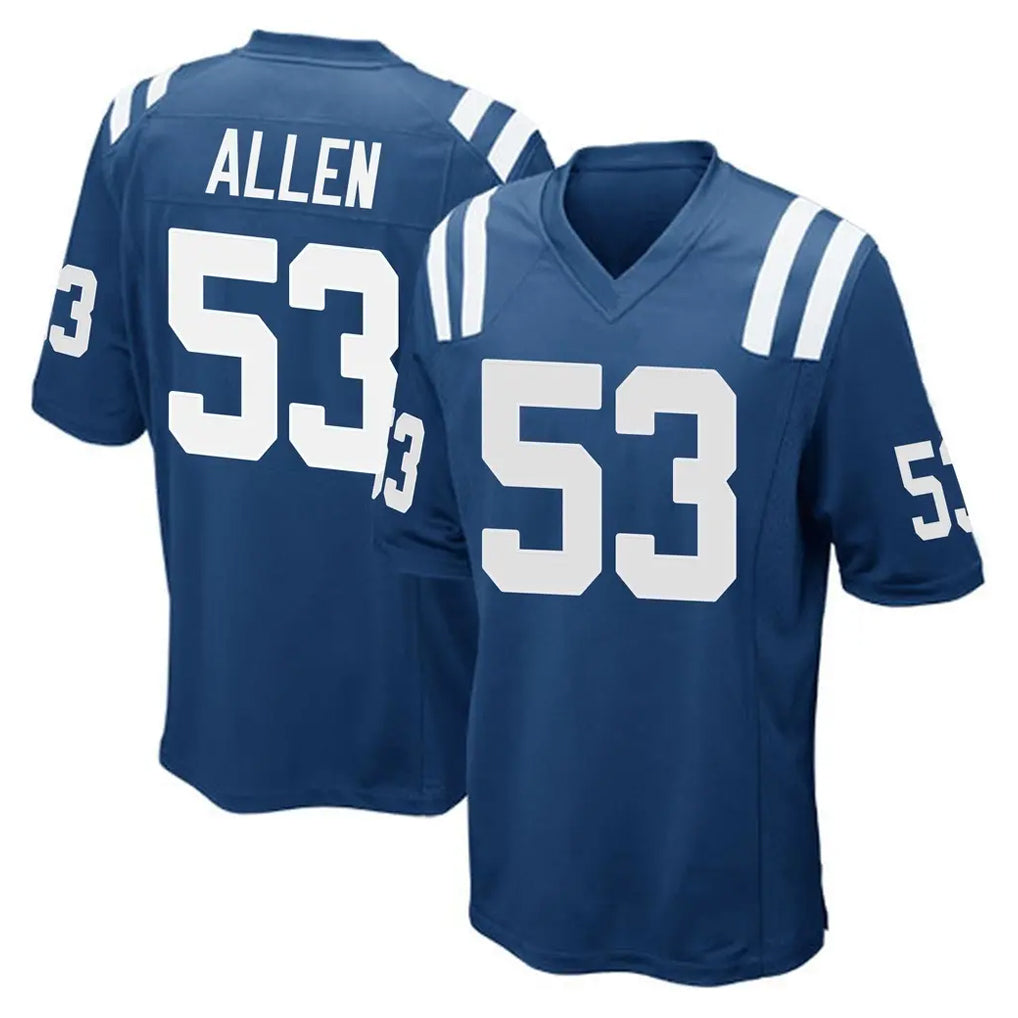 IN.Colts #53 CJ Allen Player Royal Home Game BALCE Stitched Jerseys