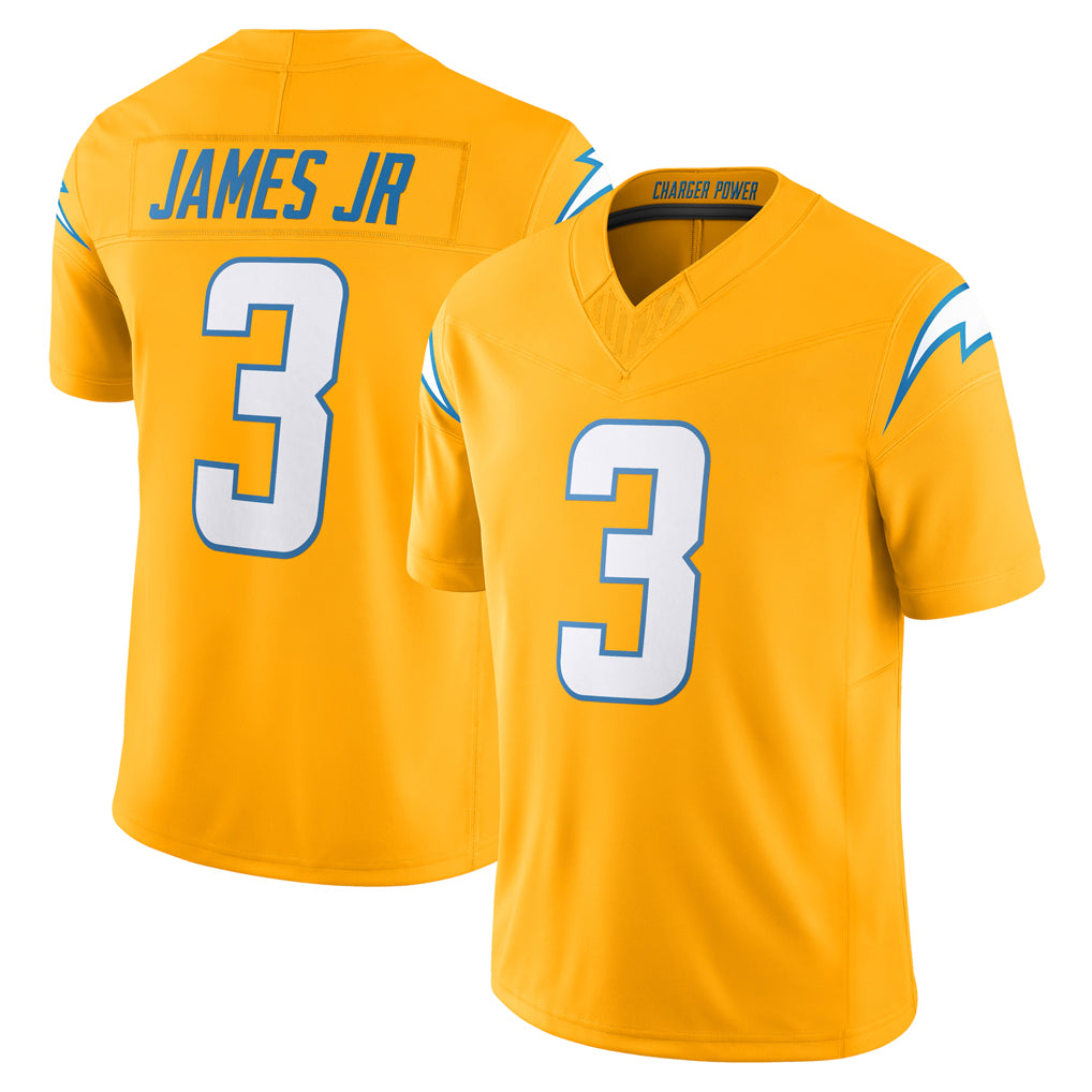 LA.Chargers #3 Derwin James Jr. Player Gold Limited Vapor F.U.S.E. Home Game BALCE Stitched Jerseys