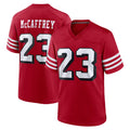 SF.49ers #23 Christian McCaffrey Player Red Limited Alternate Home Game BALCE Stitched Jerseys