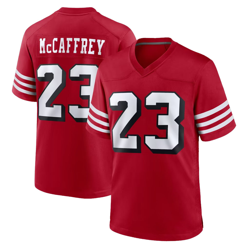 SF.49ers #23 Christian McCaffrey Player Red Limited Alternate Home Game BALCE Stitched Jerseys