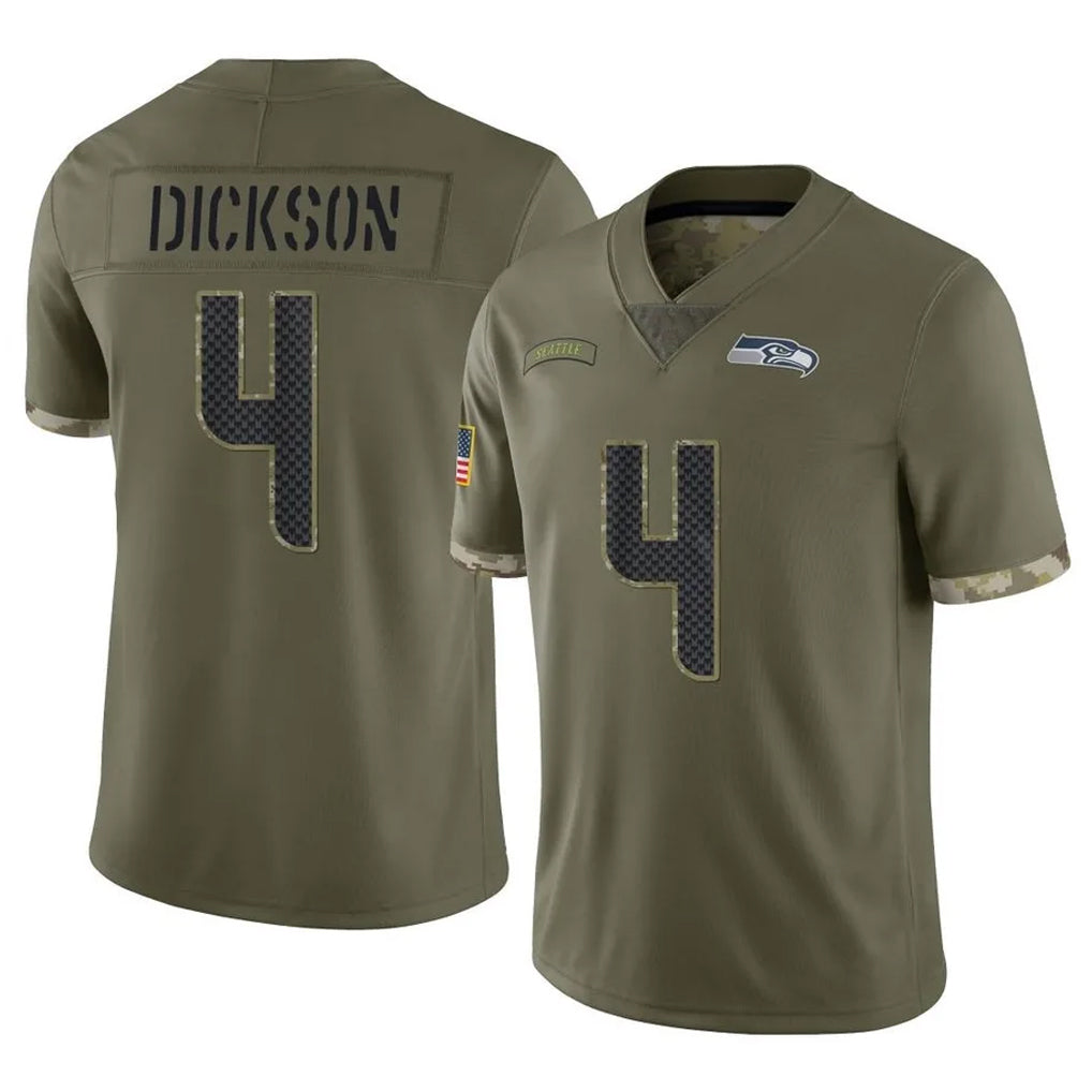 S.Seahawks #4 Michael Dickson Player Olive Limited Salute To Service Home Game BALCE Stitched Jerseys