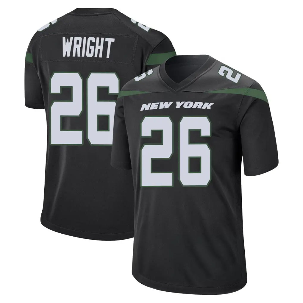 NY.Jets #26 Nahshon Wright Player Stealth Black Home Game BALCE Stitched Jerseys