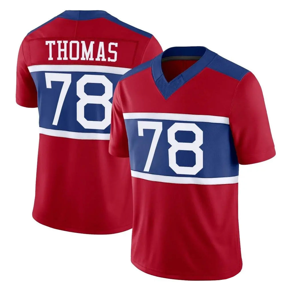 NY.Giants #78 Andrew Thomas Player Red Century Vapor F.U.S.E. Home Game BALCE Stitched Jerseys