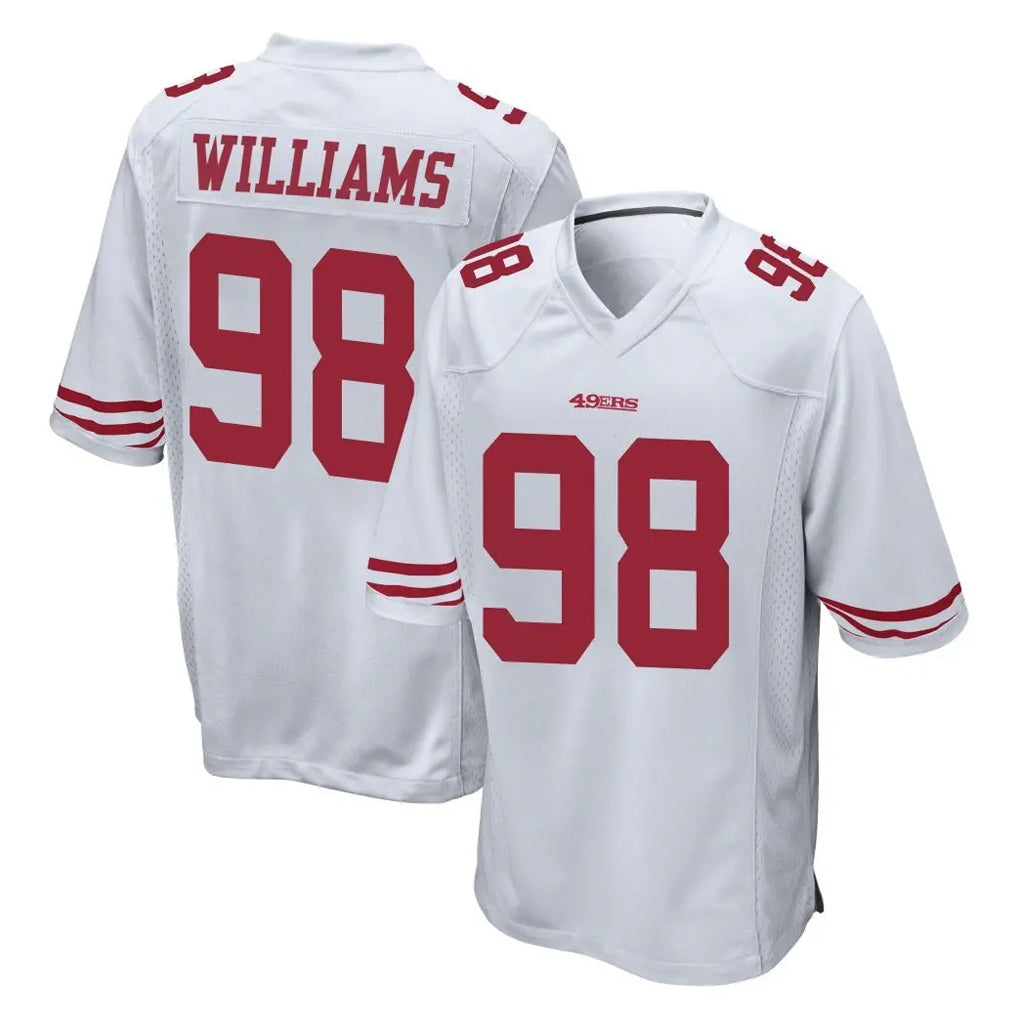 SF.49ers #98 Mykel Williams Player White Home Game BALCE Stitched Jerseys