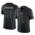 W.Commanders #90 Charles Omenihu Player Black Limited Reflective Home Game BALCE Stitched Jerseys