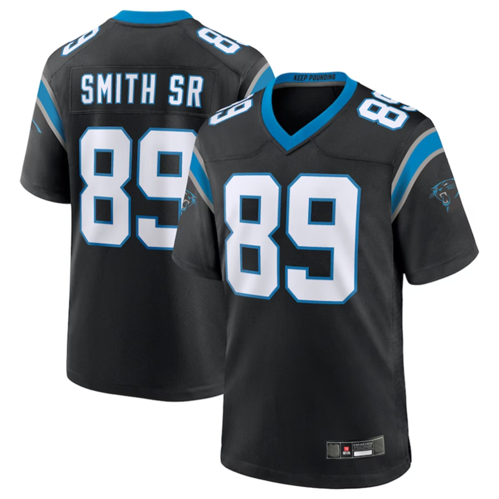 C.Panthers #89 Steve Smith Sr. Black Retired Player Home Game BALCE Stitched Jerseys