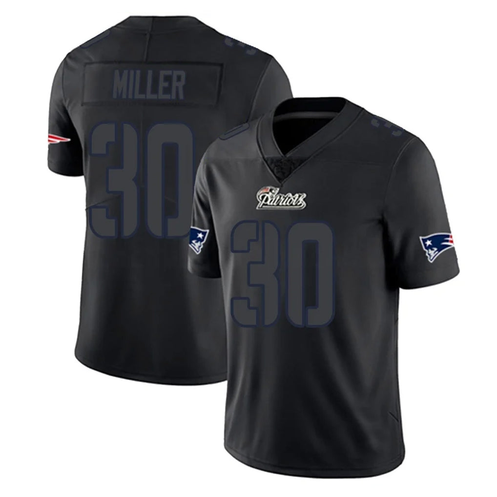 NE.Patriots #30 Jam Miller Player Black Impact LImited Home Game BALCE Stitched Jerseys