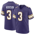 M.Vikings #3 Jordan Addison Player Purple Classic Home Game BALCE Stitched Jerseys
