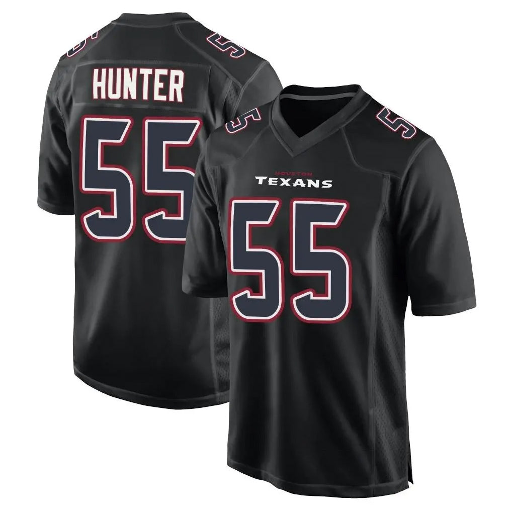 H.Texans #55 Danielle Hunter Player Black Fashion Home Game BALCE Stitched Jerseys