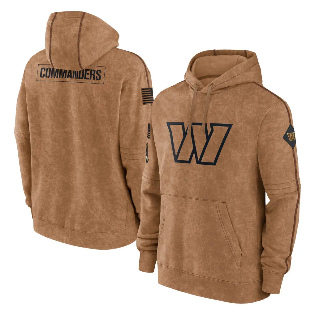 W.Commanders ## Commanders Blank Player Brown Limited Salute to Service Pullover Hoodies Game BALCE Stitched Jerseys