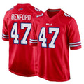 B.Bills #47 Christian Benford Player Red Home Game BALCE Stitched Jerseys