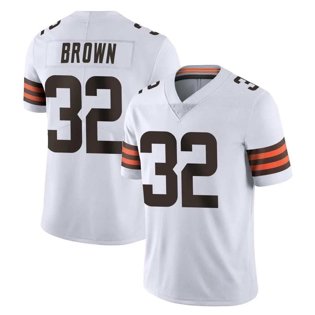 C.Browns #32 Jim Brown Player White Vapor Untouchable Limited Home Game BALCE Stitched Jerseys