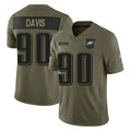 P.Eagles #90 Jordan Davis Player Olive 2025 Salute To Service Limited BALCE Stitched Jerseys