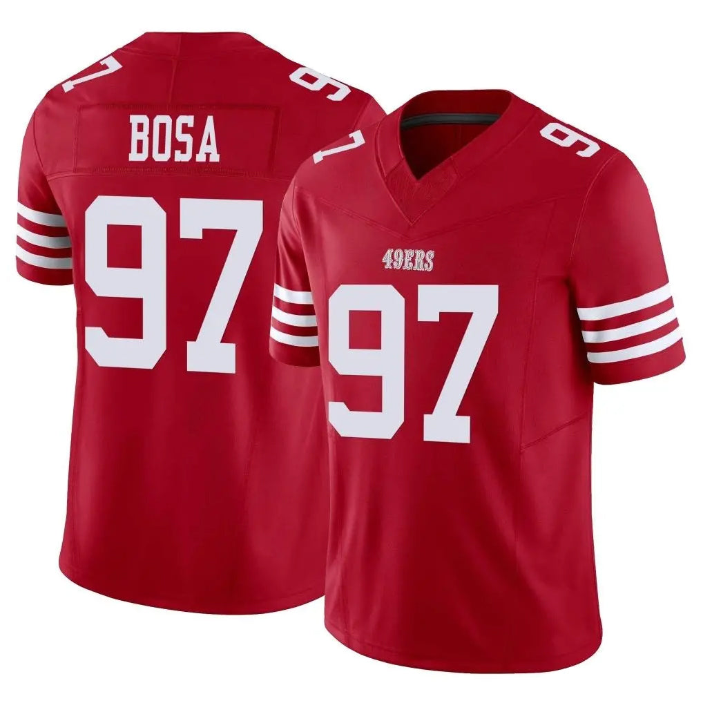 SF.49ers #97 Nick Bosa Player Red Limited Vapor F.U.S.E. Home Game BALCE Stitched Jerseys