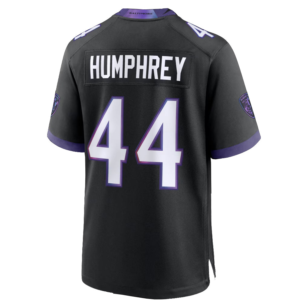 B.Ravens #44 Marlon Humphrey Player Black Home Game BALCE Stitched Jerseys