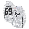 H.Texans #69 Ed Ingram Player Arctic Camo Salute to Service Hoodies Limited Game BALCE Stitched Jerseys