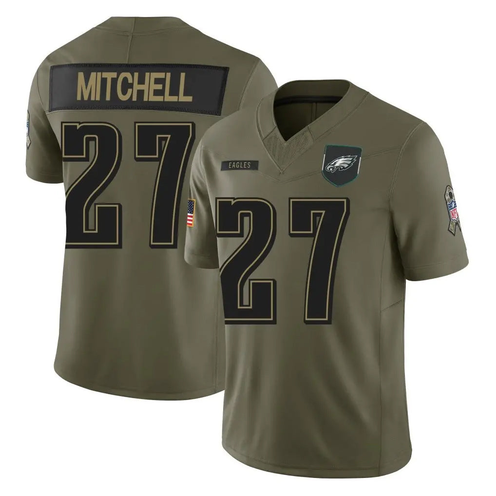 P.Eagles #27 Quinyon Mitchell Player Olive 2025 Salute To Service Limited BALCE Stitched Jerseys