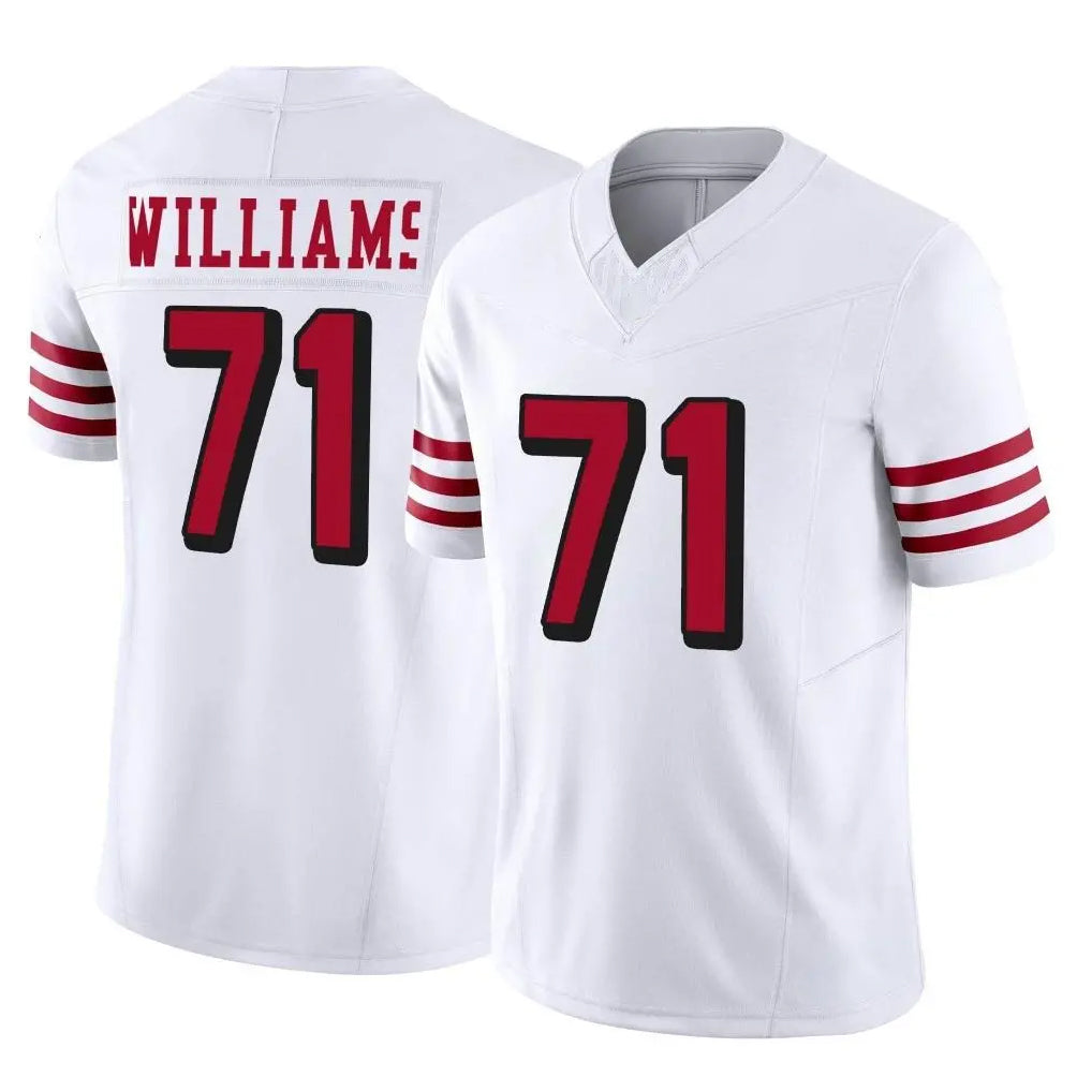 SF.49ers #71 Trent Williams Player White Limited Alternate Vapor F.U.S.E. Home Game BALCE Stitched Jerseys