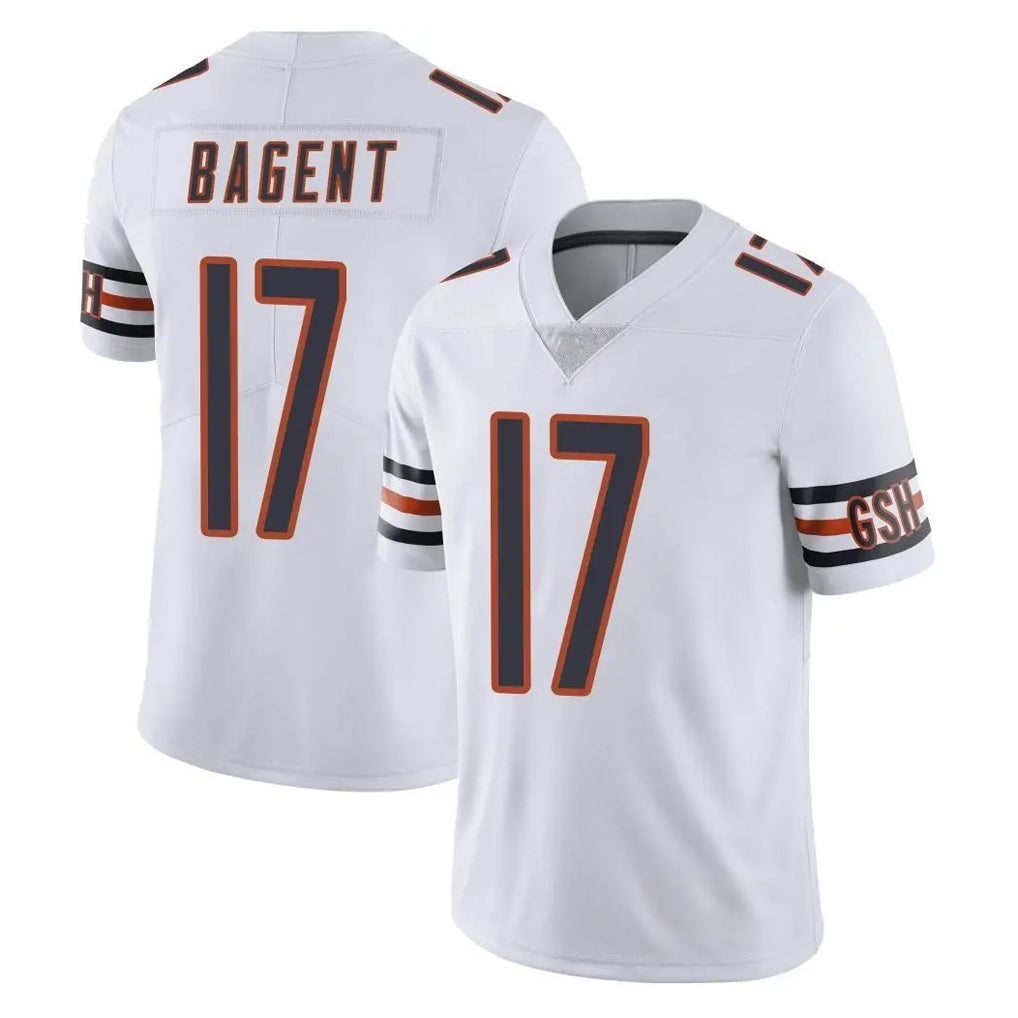 C.Bears #17 Tyson Bagent Player White Vapor Untouchable Limited Home Game BALCE Stitched Jerseys