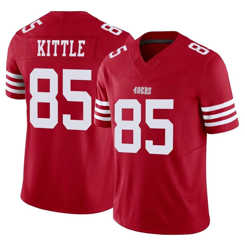 SF.49ers #85 George Kittle Player Red Limited Vapor F.U.S.E. Home Game BALCE Stitched Jerseys