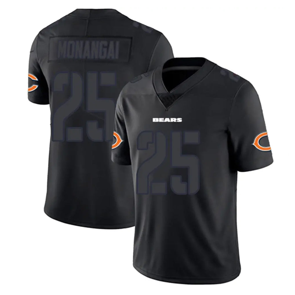 C.Bears #25 Kyle Monangai Player Black Impact Limited Game BALCE Stitched Jerseys
