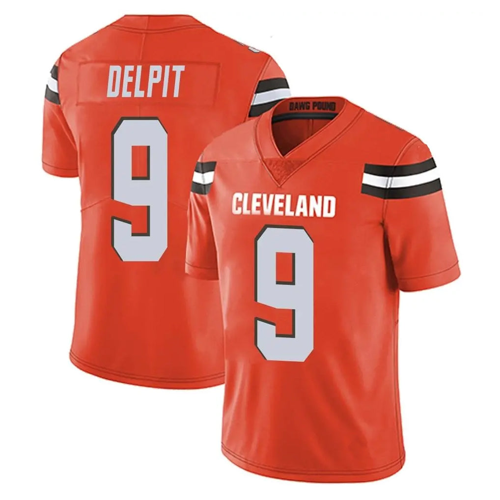 C.Browns #9 Grant Delpit Player Orange Alternate Vapor Untouchable Limited Home Game BALCE Stitched Jerseys