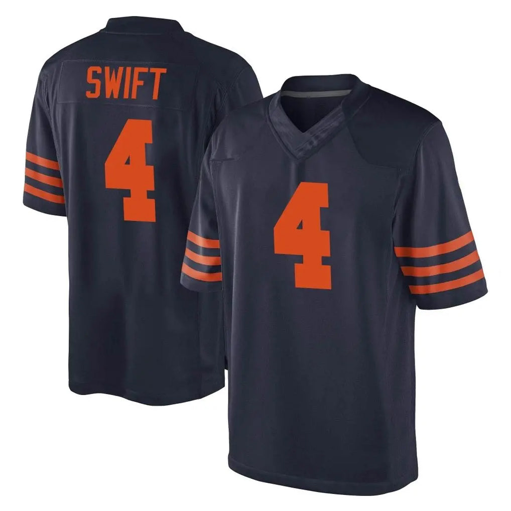 C.Bears #4 D'Andre Swift Player Navy Blue Alternate Game BALCE Stitched Jerseys