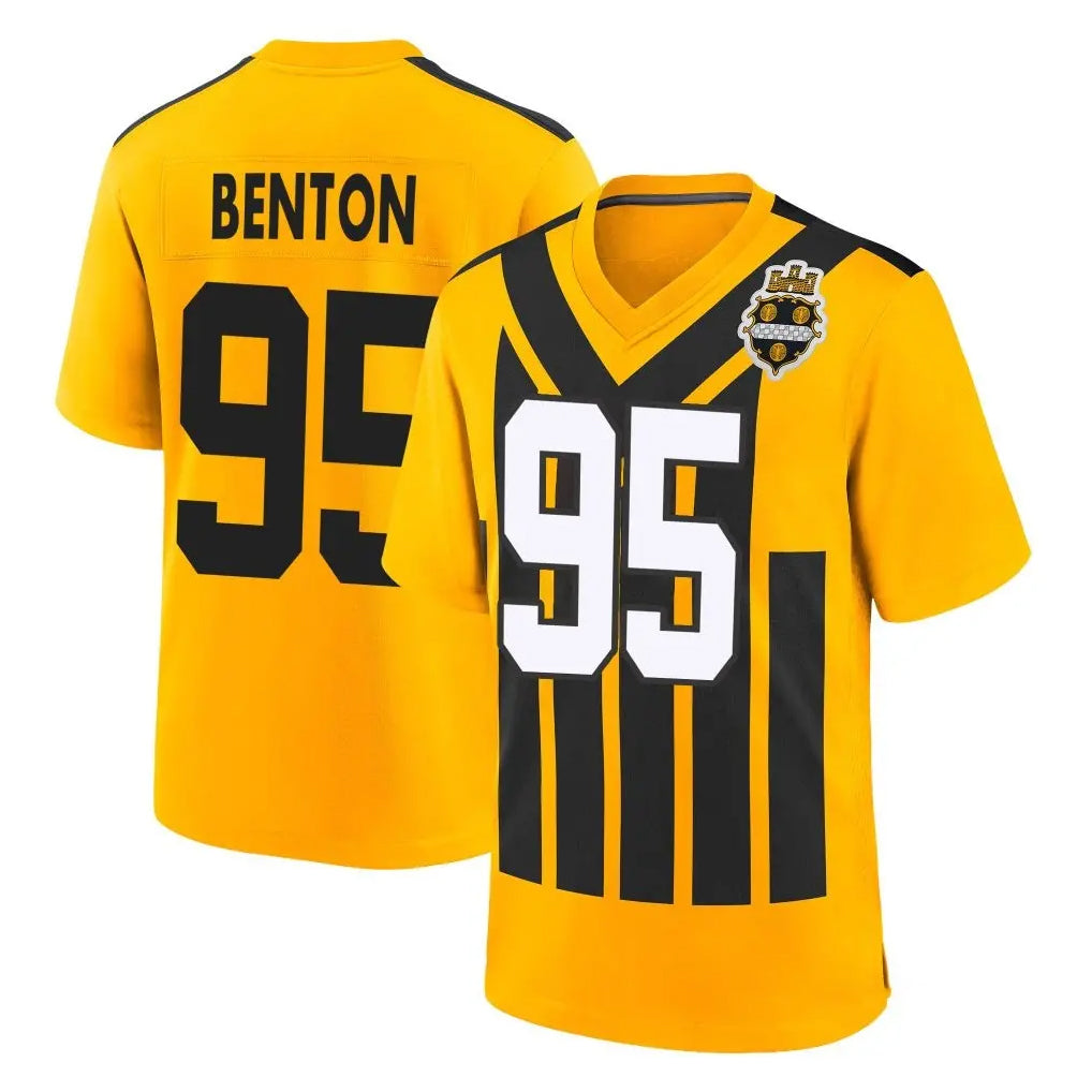 P.Steelers #95 Keeanu Benton Player Gold Limited 1933 Throwback Home Game BALCE Stitched Jerseys