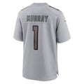 A.Cardinals #1 Kyler Murray Player Gray Fashion Home Game BALCE Stitched Jerseys